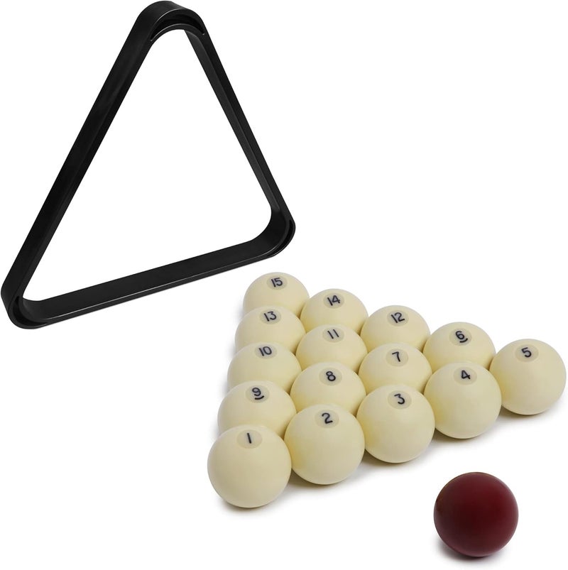 okko Bundle of 2 Items Russian Pyramid Table Deluxe Heavy-Duty Plastic Triangle Rack Plastic Billiard Ball Tray for 68 mm Balls - Image 2